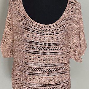 Dripping in gold shear sweater